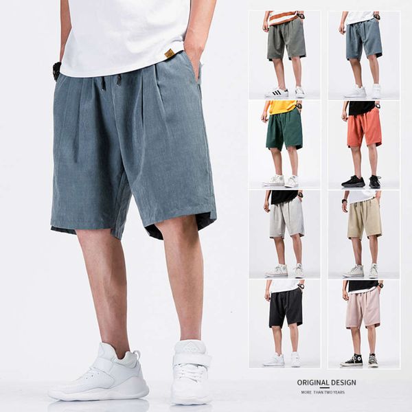 

men's shorts summer youth solid color casual pants men's shadowless wall style shorts dk10-p15, White;black