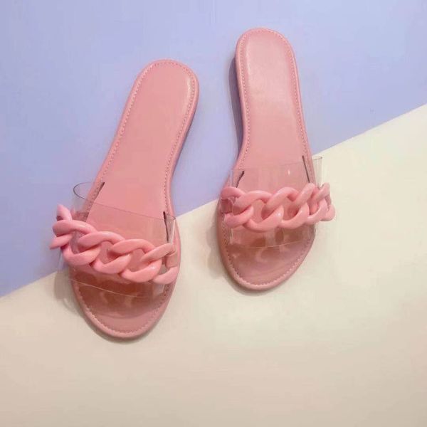 

summer fashion women flip flops slipper rainbow flat slides black white pink scuffs sandals chain ladies printing flowers casual shoes large