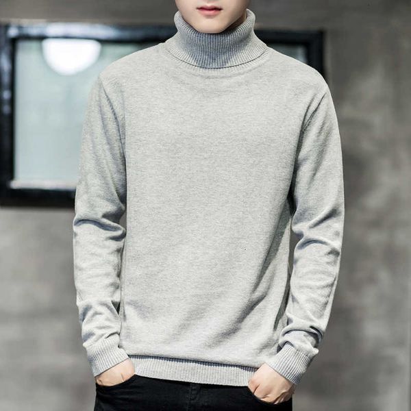 

men's sweaters casual turtleneck sweater mens fashion pure color simple comfortable high collar knit warm cotton pullovers x911, White;black