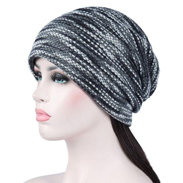 

hats, scarves & gloves sets winter color woolen hat men's and women's outdoor knitted warm, cold fleece pullover 045, Blue;gray