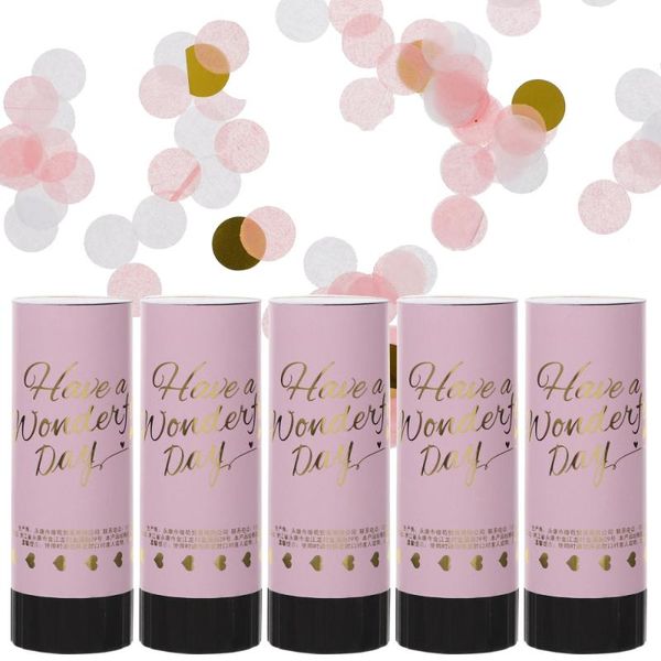 

party decoration 5pcs handheld string confetti tubes wedding supplies(11cm)