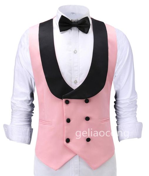 

formal mens suit vest casual slim solid color business shawl lapel gilet homme costume waistcoat for wedding groomsmen men's vests, Black;white