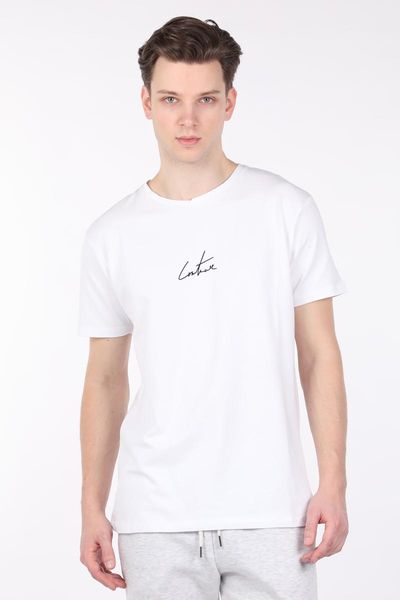 

men's t-shirts male white back written bicycle neck t-shirt, White;black