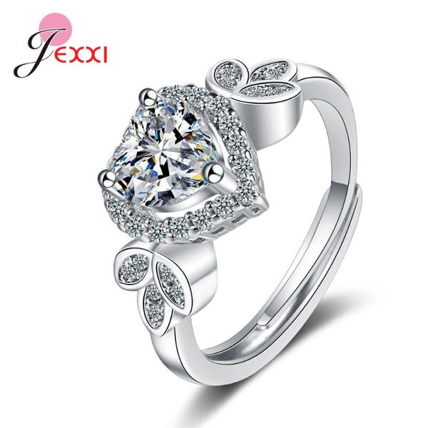 

cluster rings luxury 925 sterling silver wedding for women band jewelry cubic zircon stone engagement ring anillos bijoux bague femme, Golden;silver