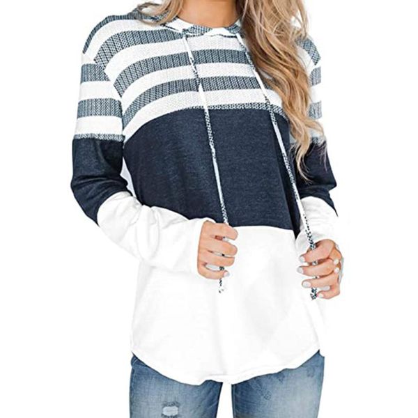 

women's hoodies & sweatshirts sweatshirt with a hood dropped shoulder drawstring long sleeve hooded hoody female casual autumn loose la, Black