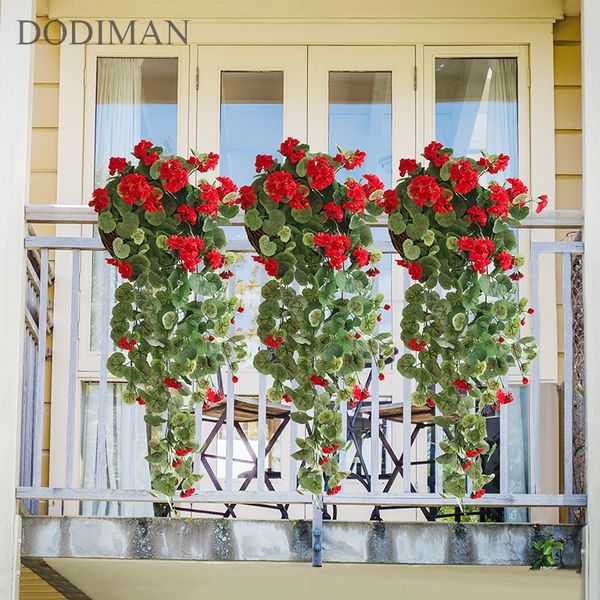 

68cm /75cm/100cm 3 size high simulation decorative flower rose vine flower bunch green leaf wall hanging begonia flowers vine