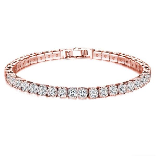 

fashion crystal bracelets for women round cubic zirconia 17/19cm bracelet bangle simple jewelry gifts pulseras mujer charm, Golden;silver