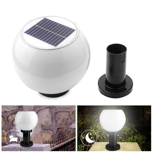 Lampade da parete Royalulu Outdoor Impermeabile Solar Light Globe Garden Pillar Acrilico per uso domestico Rotondo