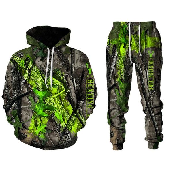 

jogging clothing camouflage print men's 2 piece set warm outfit casual long sleeve oversize hoodie sweater sweatpant male tracksuit spo, Black;red