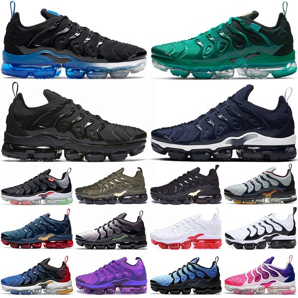 

fashion plus tn mens running shoes black royal atlanta pure platinum all red dark blue olive men women trainers outdoor sports sneakers over, White;red