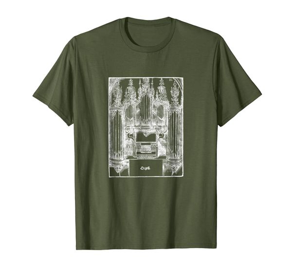 

Pipe Organ T-Shirt - Historic 1600' Print with German Text, Mainly pictures