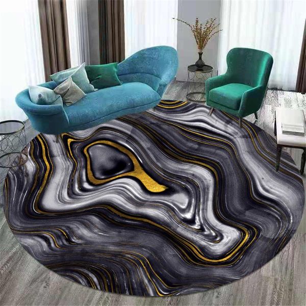 

carpets abstract carpet ordic dark gray gold line marble round rug for living room chair mat on the floor bedroom luxury