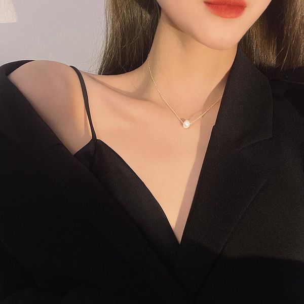 

pendant necklaces the listing jewelry gift luxury vintage charm tide pearl cross clavicle women torque bridal for girls, Silver