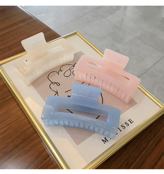 

hair accessories fashion geometric ins hollow claw korean elegant turtoiseshell big size acrylic for women