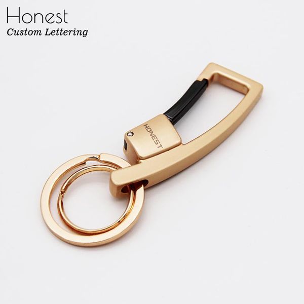 

keychains brand honest high-grade classic men keychain custom lettering car buckle fashion key ring holder bag pendant gift, Silver