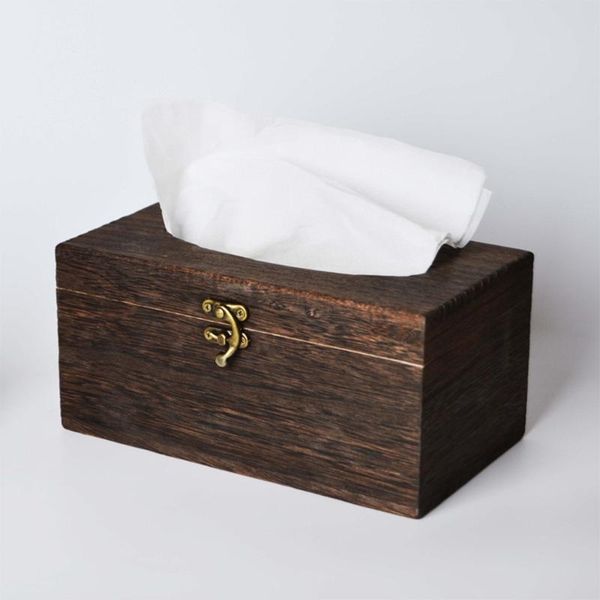 

wood tissue box napkin cover home el pub cafe car paper holder case 95 boxes & napkins