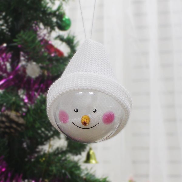 

factory outlet christmas decoration snowman plastic clear ball hanging party decoration christmas tree decorations ornaments creative doll h