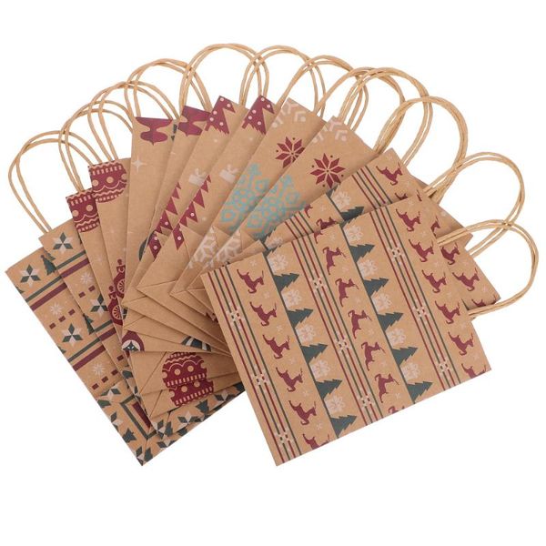 

gift wrap 24pc christmas bags pouches paper package (assorted color)