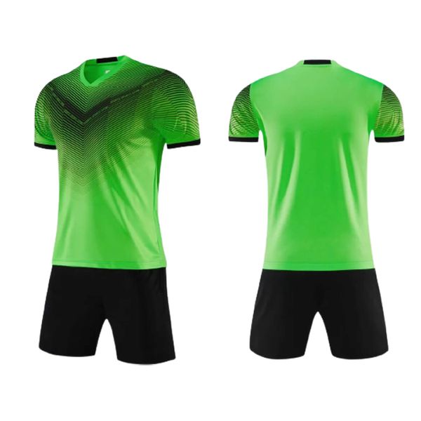 

custom quick dry soccer jerseys shorts diy logo name number sponsor sport team training uniform for men green football kits
