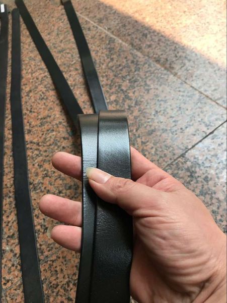 

waistbands black leather belt, 1.2-1.4m long and 3.2cm wide, Black;brown