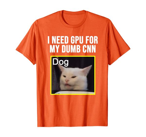 

funny ai woman yelling at a cat meme a machine learning t-shirt, White;black
