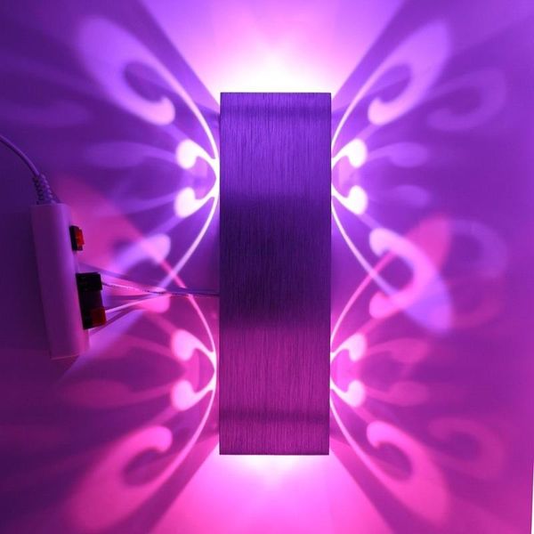 

wall lamp led2w6w originality aluminum double head butterfly aisle corridor bedside decoration