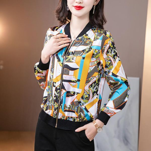

women's jackets korean coats women silk polka dot for winter office lady oversized jacket plus size flower, Black;brown