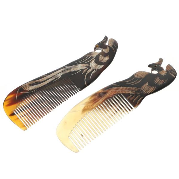 

hair brushes 2pcs creative ox horn combs tools (assorted color), Silver