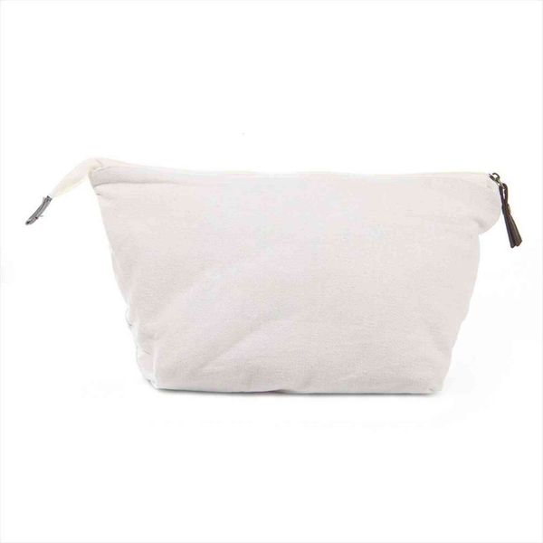 

multipurpose cosmetic with zipper natural bags make up pouch, cotton canvas travel toiletries bag,