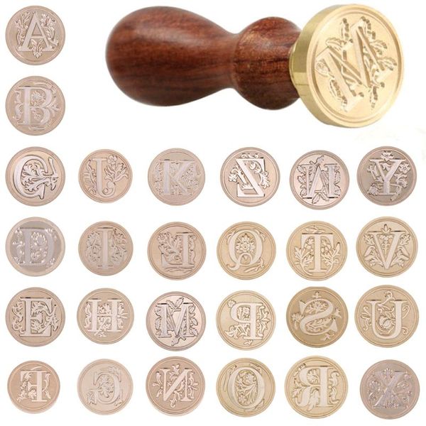 

craft tools retro 26 letter wax diy seal stamp alphabet wood kits replace copper head hobby sets post decoration