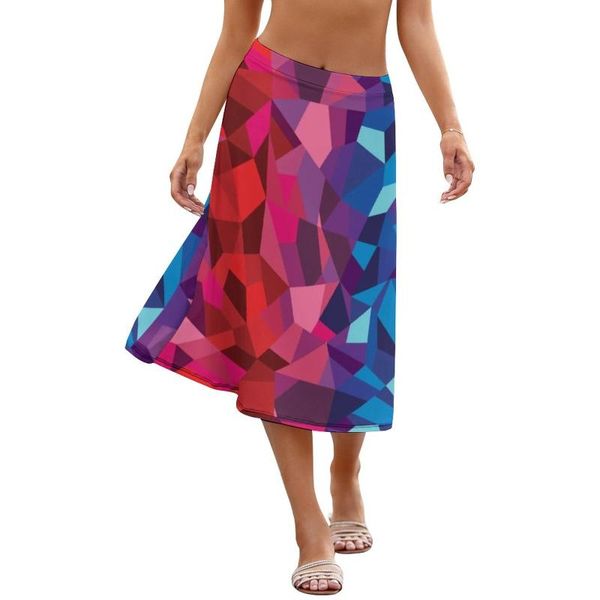 

skirts crystal skirt vintage spandex female pattern beach midi, Black