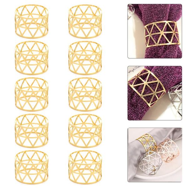

napkin rings 10pcs alloy holder wedding decor table napkins decoration accessories for dinner party supplies
