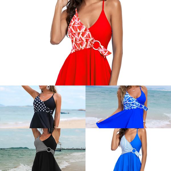 

women's gman 2021 new printed skirt split swimsuit bikini2021, White;black