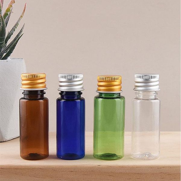 

storage bottles & jars 10pcs/lot 20ml aluminum cap bottle ordinary plastic sub-bottling small empty