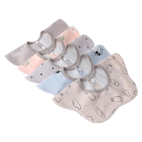 

bibs & burp cloths 5pcs/set born baby pure cotton waterproof flower feeding