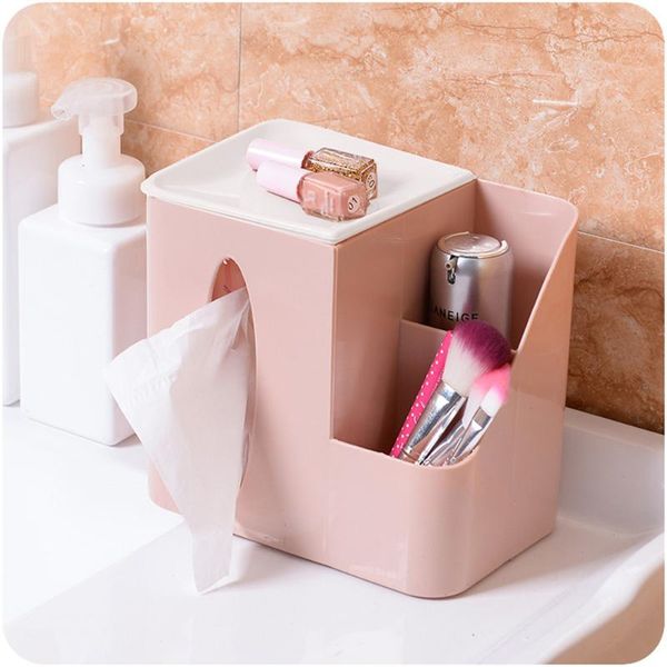

tissue boxes & napkins simple deskorganizer box holder sundries container for home office (pink)