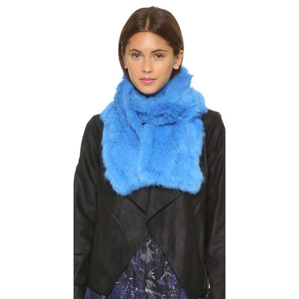 

scarves china au608 women light blue scarf 2021 winter real fur, Blue;gray