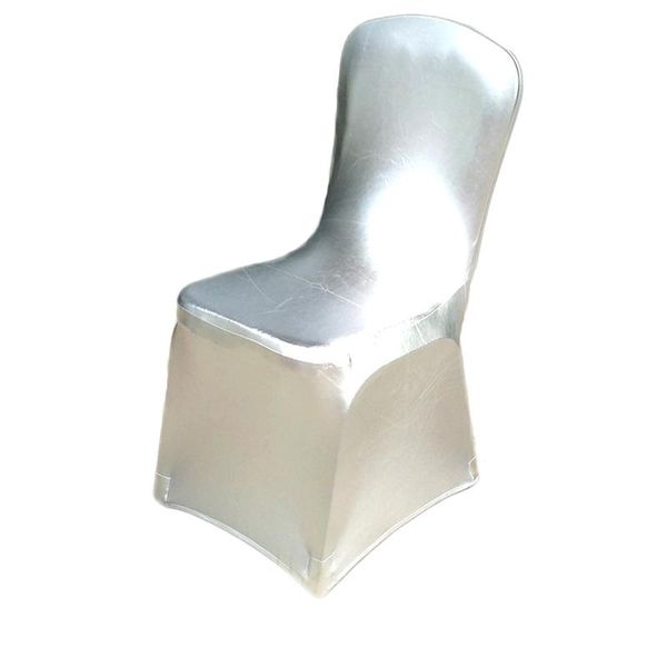

metallic stretch chair covers slipcovers dining room wedding banquet party dÃ©cor