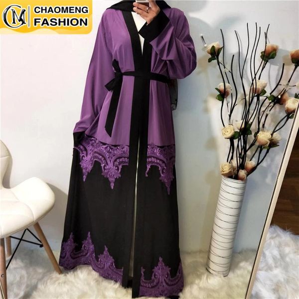 

arrival elegant arab women maxi dress dubai turkish open abaya with embroidery loose burqa islamic clothing ethnic, Red