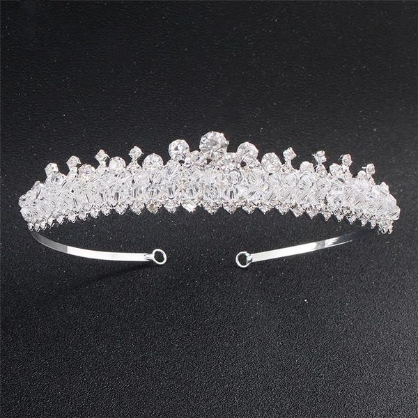 

hair clips & barrettes elegant handmade bride wedding tiaras crystal flower silverbridal women crowns accessories fashion jewelry my3559, Golden;silver