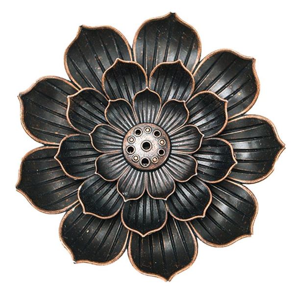 

candle holders 1pc metal lotus incense insertion retro sandalwood line burner