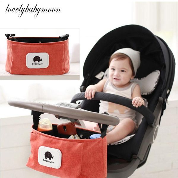 

baby wheelchair bag soild color bags accessories for strollers organizer mama carriage buggy pram cart basket hook backpack stroller pa part