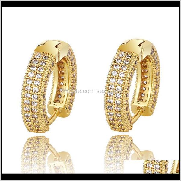 

stud drop delivery 2021 womens big hiphop brass gold sier hoop punk sandblast hie earrings for jewelry zcj85, Golden;silver