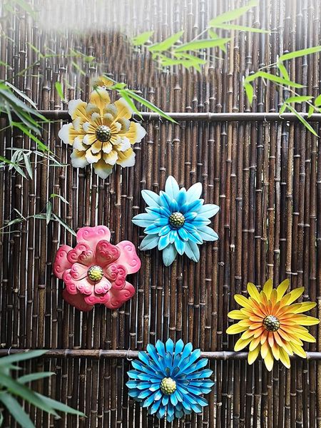 

decorative flowers & wreaths garden decoration outdoor home decor artificial iron sunflower simulation stamens for flower wall ornaments nor