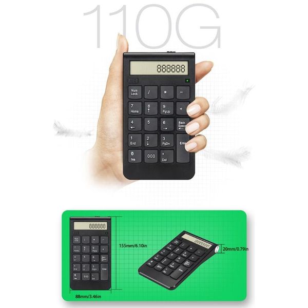 

keyboards 2.4g usb wireless numeric keypad 20 keys digital keyboard lapcomputer numpad