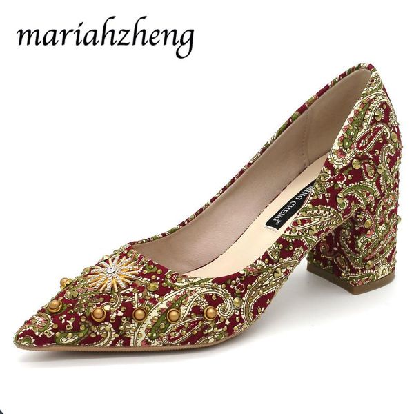 

dress shoes meriahzheng 9cm spring fashion shallow mouth wedding high heels red show wo bridesmaid thick heel women's tws, Black