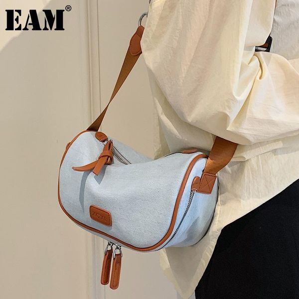 

evening bags [eam] women brief wide strap large capacity canvas personality all-match crossbody shoulder bag fashion tide 2021 18a3906