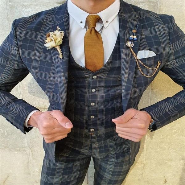 

men's suits & blazers british style men 3 pieces custom made wedding lapel cotton handsome business coat+pant+vest, White;black