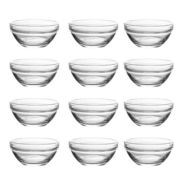 

bowls 12pcs multi-function glass pudding serving for home