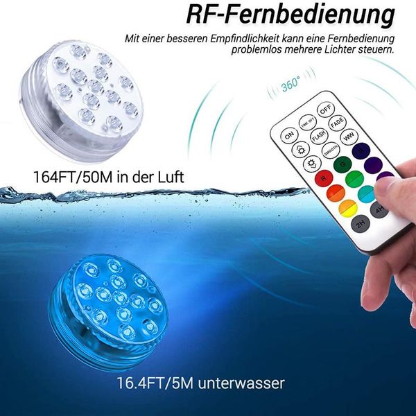 

party decoration pool lighting underwater led light waterproof multi-color rgb lamp for swimming garden
